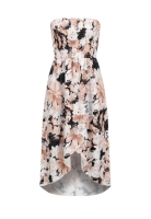 Bandeau Kleid in Wrap Look und AOP Blumen Print Cloud5ive