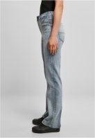 Pantaloni talie inalta Straight Slit Denim dama Urban Classics