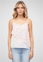 Top Chiffon 2-lagig V-Neck Blumen Print Cloud5ive