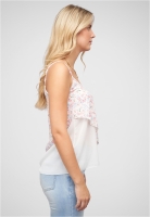 Top Chiffon 2-lagig V-Neck Blumen Print Cloud5ive