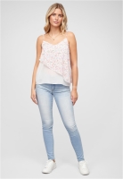 Top Chiffon 2-lagig V-Neck Blumen Print Cloud5ive