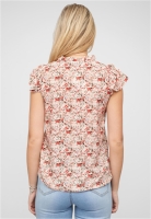 Bluse mit 4er Knopfleiste und Blumen Print Cloud5ive