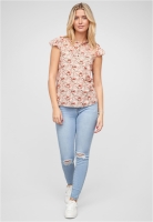 Bluse mit 4er Knopfleiste und Blumen Print Cloud5ive