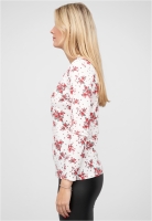 Bluse mit Knopfleiste und Blumen Print Cloud5ive