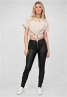 Crop Bluse mit Knopfleiste und Knoten Cloud5ive