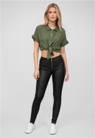 Crop Bluse mit Knopfleiste und Knoten Cloud5ive