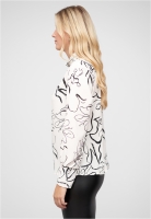 Langarm Choker Bluse mit Grafik Print Cloud5ive