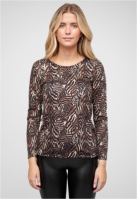 Camasa urban Langarm Longsleeve mit Animal Print