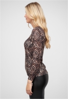 Camasa urban Langarm Longsleeve mit Animal Print