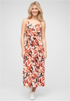 Maxi-Kleid mit V-Neck und Bindegrtel Cloud5ive