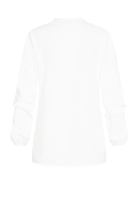 Musselin Bluse mit V-Neck und Stehkragen Cloud5ive