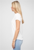 Camasa urban Musselin V-Neck mit Deko Knopfleiste und Spitze Cloud5ive