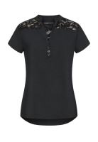 Camasa urban Musselin V-Neck mit Deko Knopfleiste und Spitze Cloud5ive