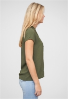 Camasa urban Musselin V-Neck mit Deko Knopfleiste und Spitze Cloud5ive