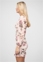 Rschen Kleid mit Blumenprint Raffung Cloud5ive