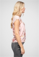 Top Spitzen mit V-Neck und Blumen Print Cloud5ive