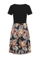 Camasa urban T--Kleid 2-Tone mit Palmenprint