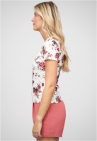 Camasa urban T- mit Blumenprint und Rundhals