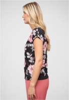 Camasa urban T- mit Blumenprint und Rundhals