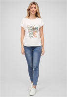 Camasa urban Viskose T- mit Love-Blumen Print