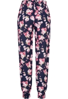 Viskose Hose mit Bndchen 2-Pockets Blumen Print Cloud5ive