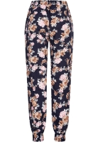 Viskose Hose mit Bndchen 2-Pockets Rosen Print Cloud5ive