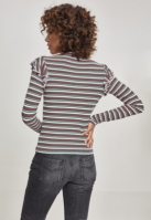 Helanca Rib Striped Volant L/S dama Urban Classics