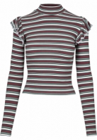 Helanca Rib Striped Volant L/S dama Urban Classics