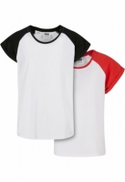 Tricou Girls Contrast Raglan 2-Pack Urban Classics