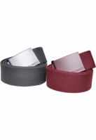 Curea Colored Buckle Canvas 2-Pack Urban Classics