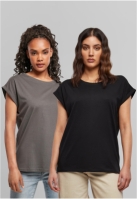 Tricou Extended Shoulder 2-Pack dama Urban Classics