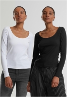 Wide Neck Longsleeve 2-Pack dama Urban Classics