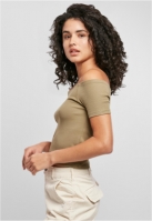 Tricou Off Shoulder Rib dama Urban Classics