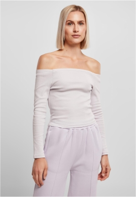 Off Shoulder Rib Longsleeve dama Urban Classics