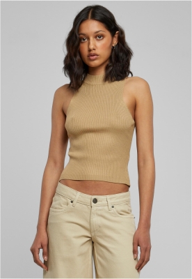 Top Helanca Short Rib Knit dama Urban Classics