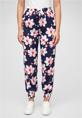 Viskose Hose mit Bndchen 2-Pockets Big Flowers Cloud5ive