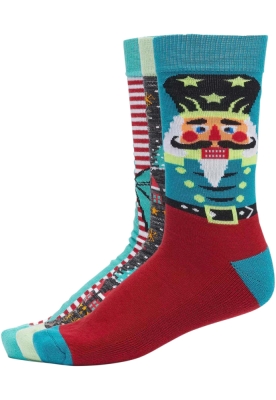 Sosete casual Christmas Nutcracker 3-Pack Urban Classics