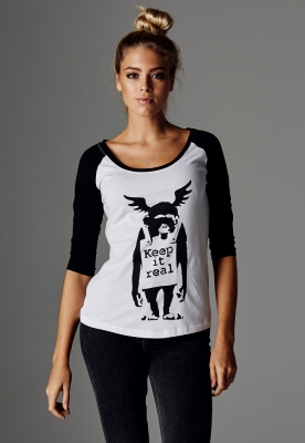 Tricou Banksy Ape Raglan dama Merchcode