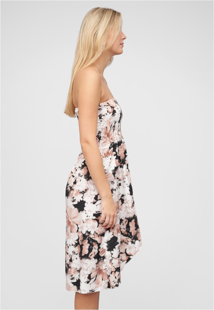 Bandeau Kleid in Wrap Look und AOP Blumen Print Cloud5ive