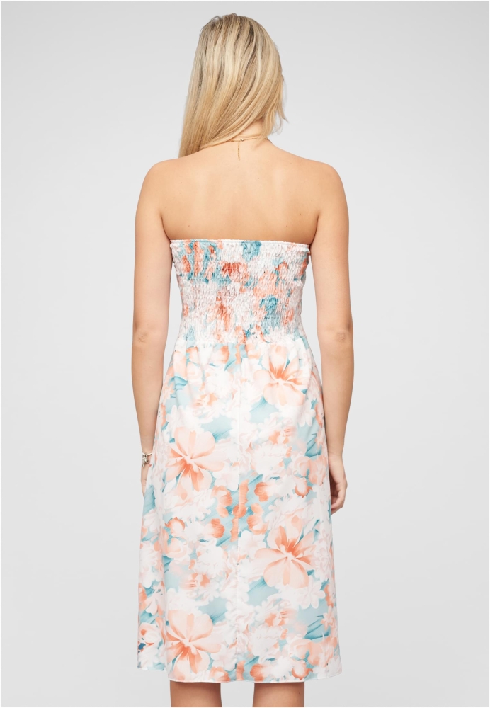 Bandeau Kleid in Wrap Look und AOP Blumen Print Cloud5ive