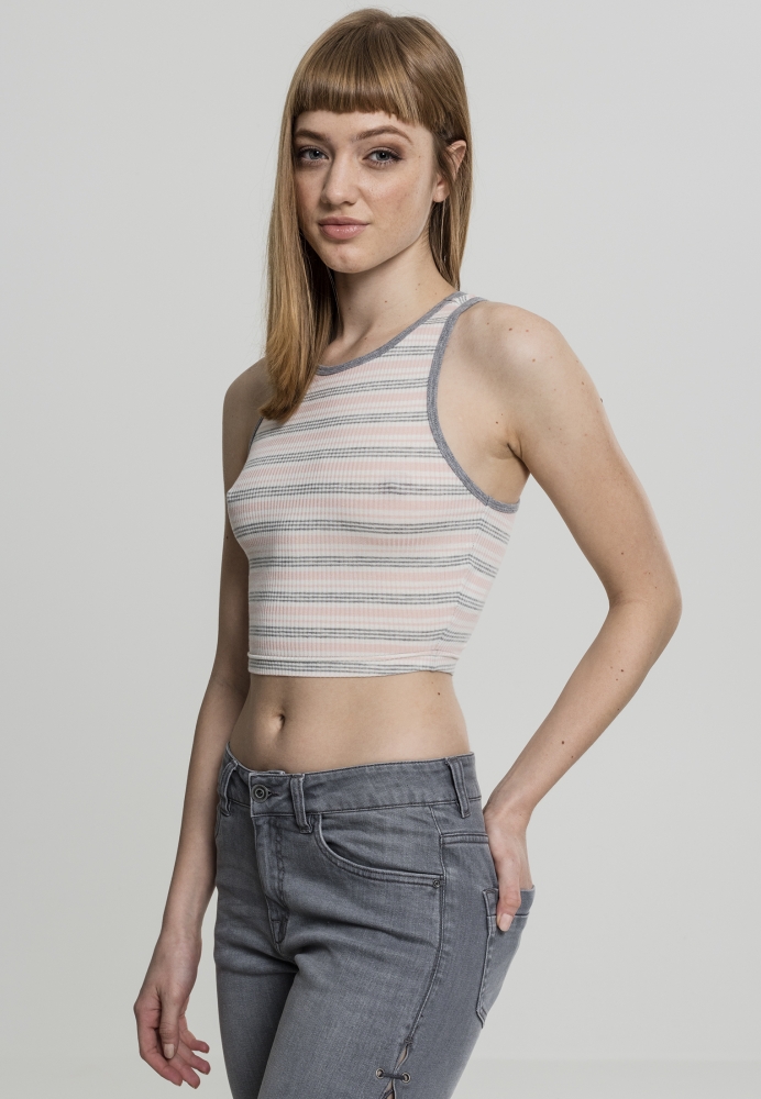 Top Rib Stripe scurt dama Urban Classics