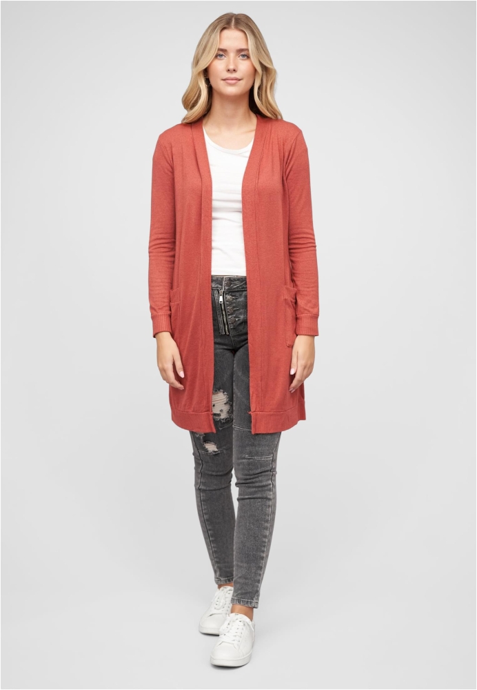 Pulover cardigan Longform Viskose mit 2 seitl. Taschen