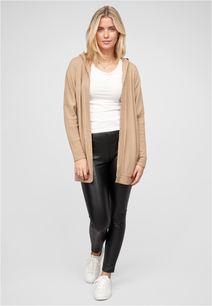 Pulover cardigan mit offenem Schnitt und Kapuze Cloud5ive