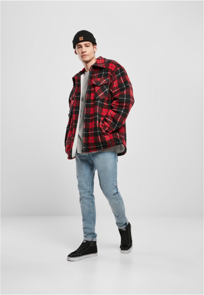 Camasa urban Geaca Plaid Teddy Lined Urban Classics