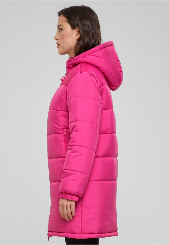 Hooded Mixed Puffer Coat dama Urban Classics