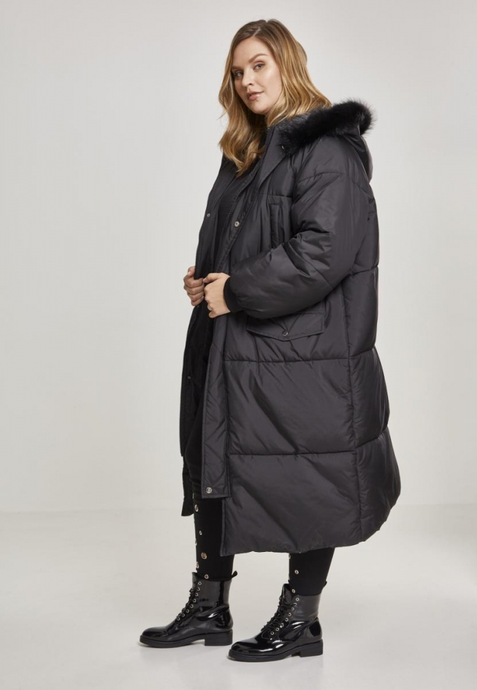 Oversize Faux Fur Puffer Coat dama Urban Classics