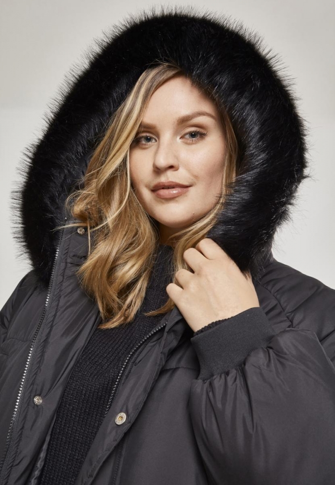 Oversize Faux Fur Puffer Coat dama Urban Classics