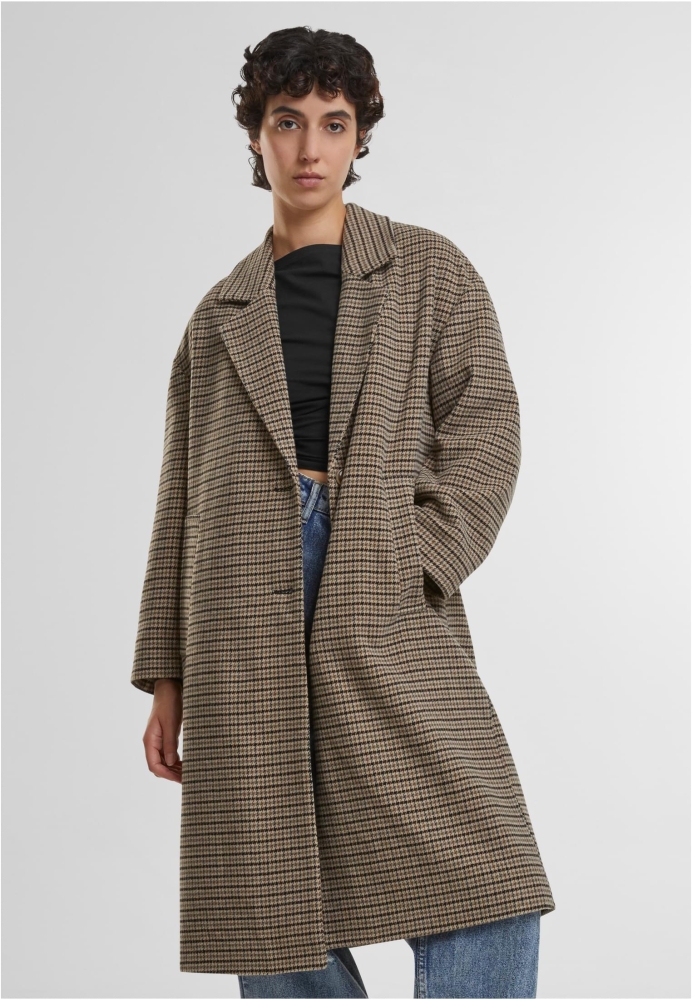 Oversized Plaid Coat dama Urban Classics