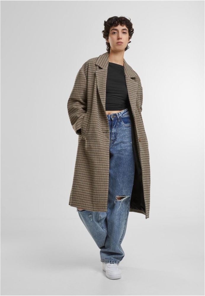 Oversized Plaid Coat dama Urban Classics