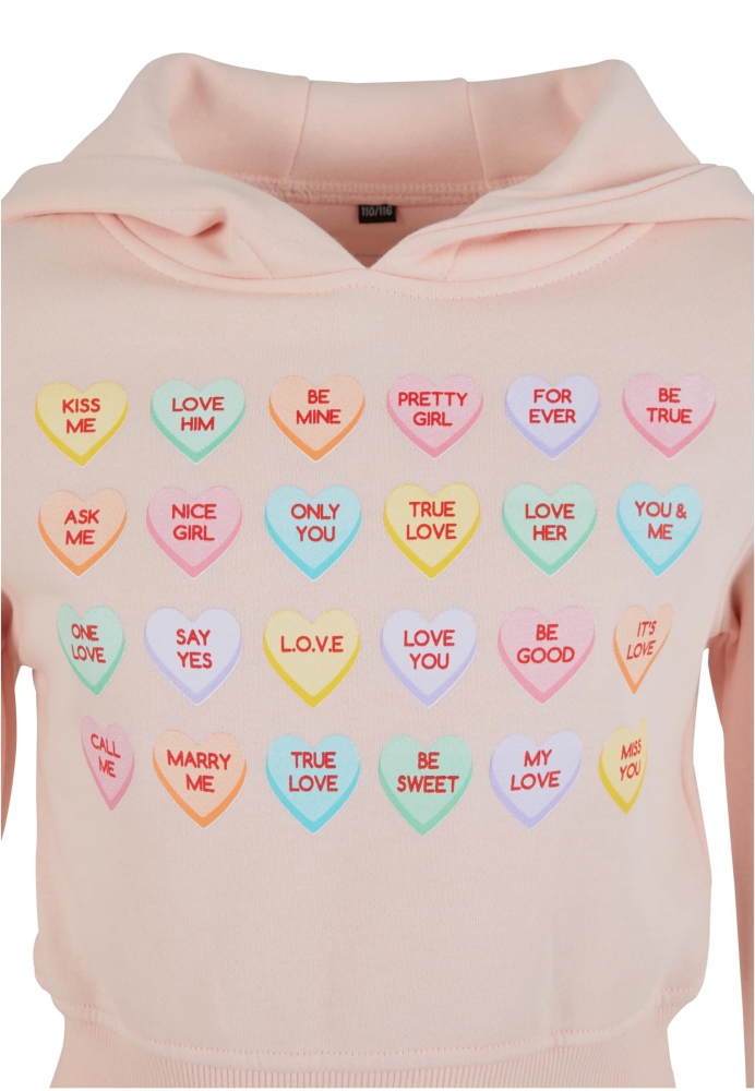 Hanorac gluga Sweet Heart Candy scurt copii Mister Tee